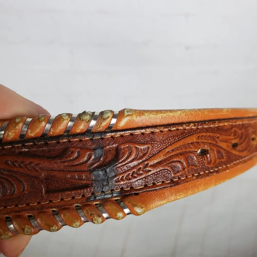 Vtg Mary Kay Western Style Belt Buckle Texas Dallas Seminar Cowboy Culture Sz 34